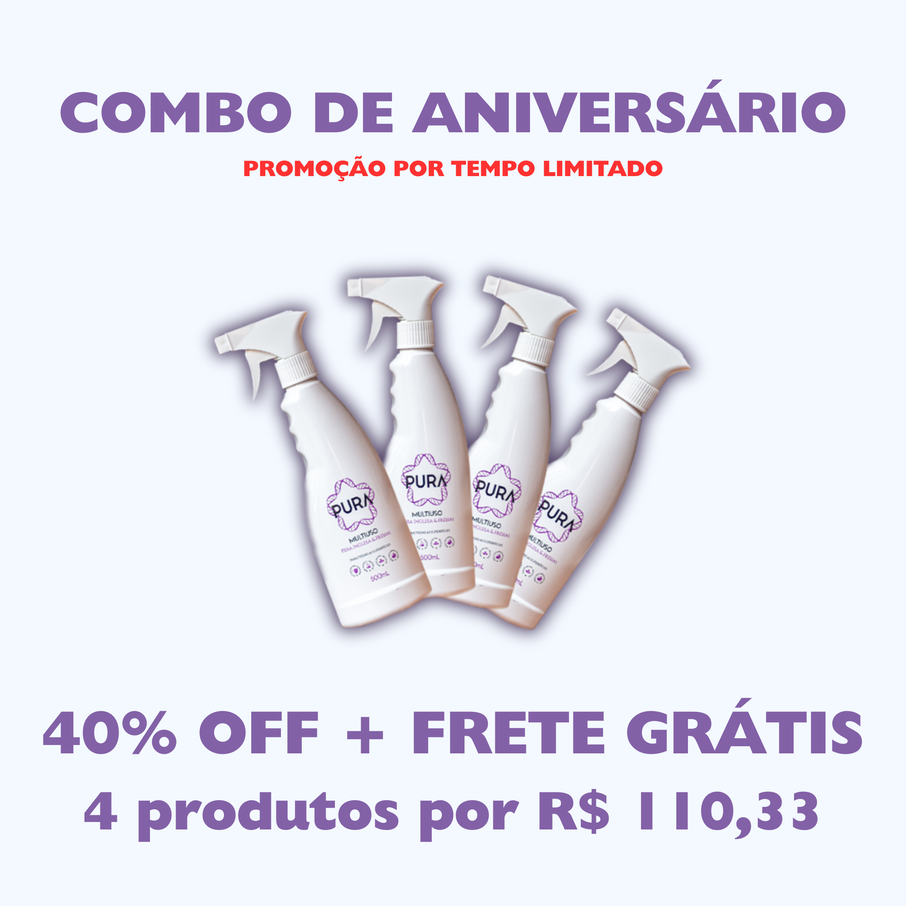 Combo 40% OFF - Leve 4 + frete grátis Multiuso Pera Inglesa & Frésias
