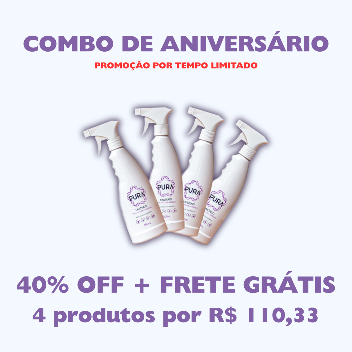 Combo 40% OFF - Leve 4 + frete grátis Multiuso Pera Inglesa & Frésias