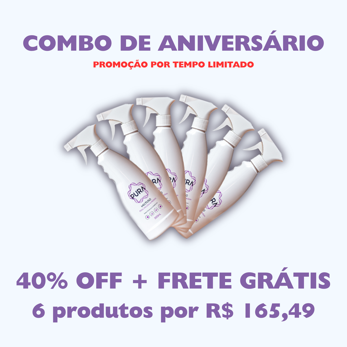 Combo 40% OFF -  Leve 6+ frete grátis Multiuso Pera inglesa & Frésias